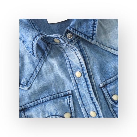 new True Religion ʊ Lucy Denim Button Down Western Inspired Shirt ʊ Sundance XS - Picture 6 of 16